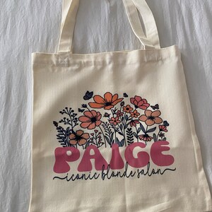 CafePress Floral Heart Canvas Tote Bag - Reusable Natural Shopping Bag, Two Sizes, Durable & Eco-Friendly - View #5