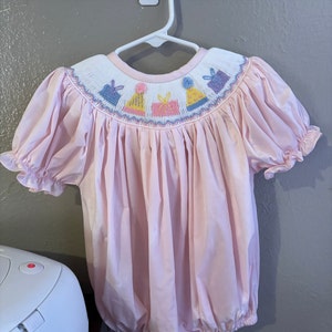 Birthday Handsmocked Girl Romper