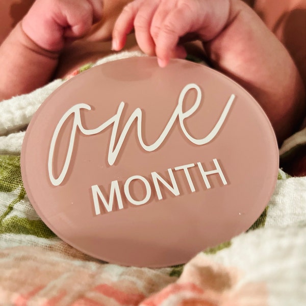 Acrylic Baby Milestones Disc,baby Monthly Milestone Cards,baby Monthly ...