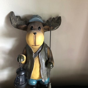 Solar Moose Garden Statue Moose Solar Lantern Figurine Moose - Etsy Canada