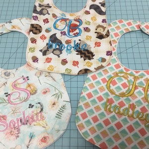 DIGITAL FILE for 3 Sizes Adorable Large ITH Hoop Baby Bibs Project ...
