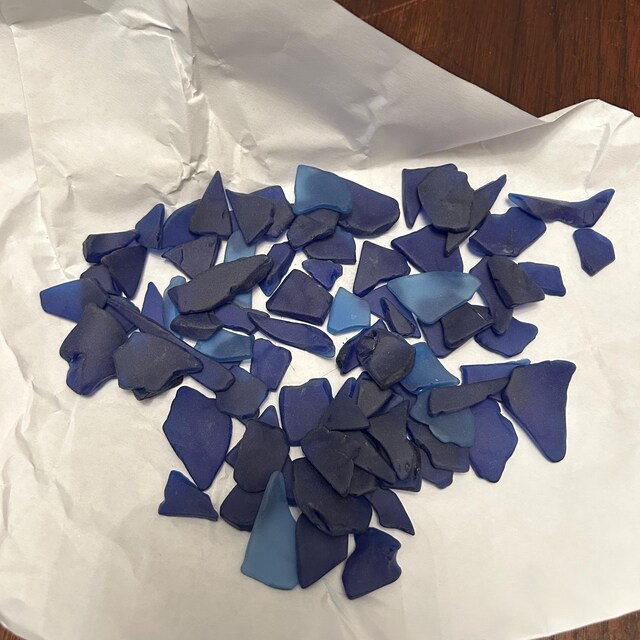 Mixed Sea Beach Glass Small 50 Piece Lot - Blue Green Red Colors, 8-12mm For Jewelry Making & Crafts
