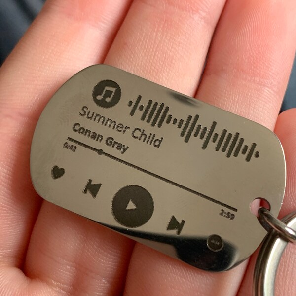 Spotify Keyring | Personalised Spotify Keychain | Spotify Code ...