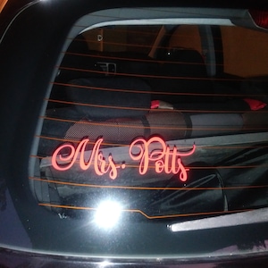 Custom Script Decal Sticker Wall Decor Personalized Gift Fantasy Vinyl ...