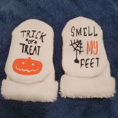 Halloween Socks Baby Clothes Trick or Treat Smell My Feet - Etsy