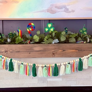 Red, Pink, White & Blue Ombré Fourth of July Tassel Garland/Independence Day/Pink Patriotic Decor/Fourth of July Garland