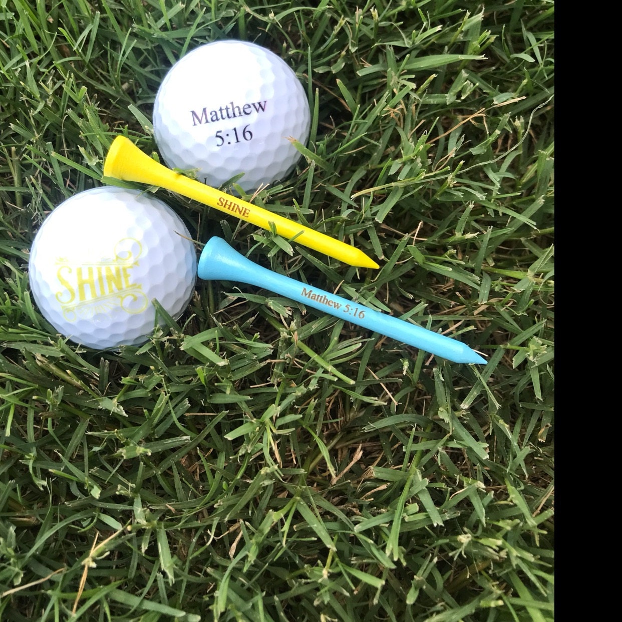 Set of 15 Personalized Golf Tees - Laser Engraved - 2.75 inch - Any Color