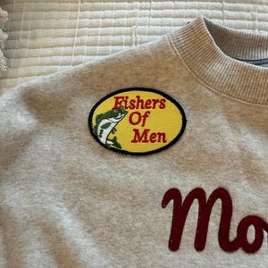 Fishers of Men Iron-on Patch Christian Iron-on Patch. Christian Gift for Her and Him Iron on Patches Jesus Loves You Patch God is Love