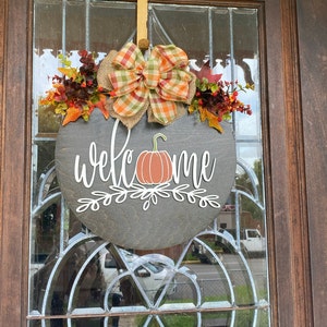Door Hanger Welcome Hello Wreath porch Front Door | Etsy