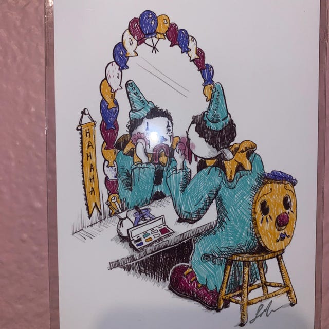 Clown Makeup Mirror Miniprint 4x6in Glossy - Etsy