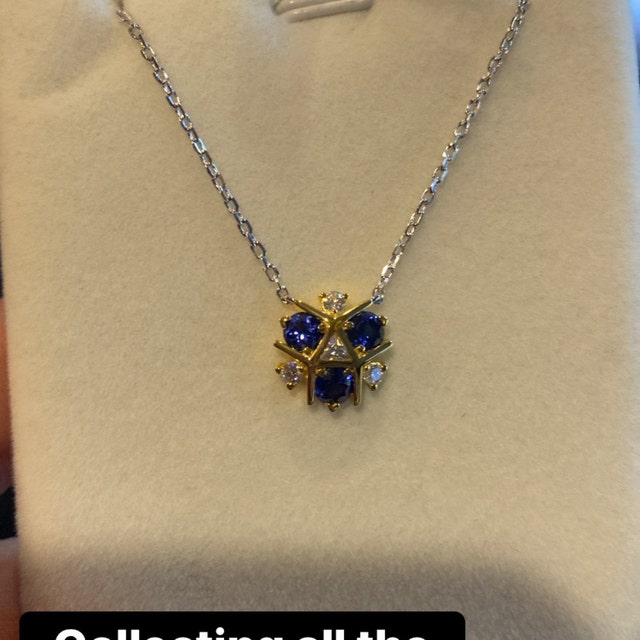 Triforce Zora's Pendant Sapphire Spiritual Stone Diamond