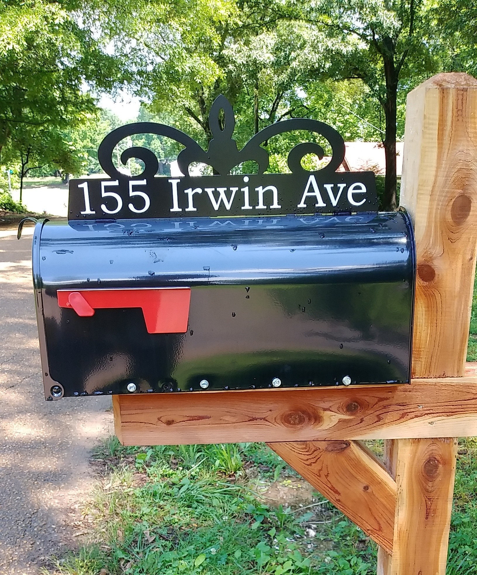 Customized Metal Mailbox Topper 17 Inches Wide - Does Not Include a Mailbox