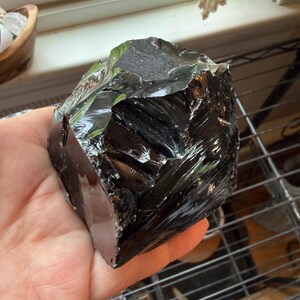 Black Obsidian Stone - Large Black Obsidian Chunk - Black Obsidian