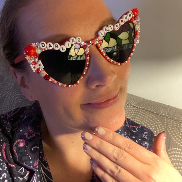 New Custom Miley Cyrus Inspired Rhinestone Bedazzled ROSE COLORED