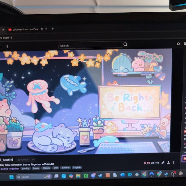 Celestial Animated Stream Overlay: Cozy Twitch Package, Vtuber Assets ...