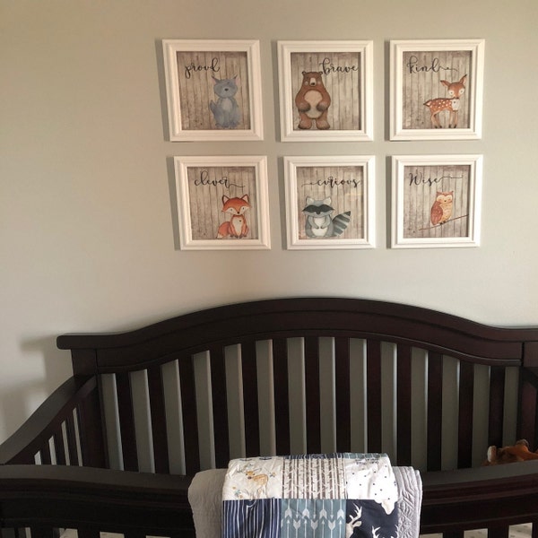 Woodland Animal Nursery Prints Rustic Boys Decor Set Of 6 Etsy Woodland Animal Nursery Prints Rustic Boys Decor Set Of 6 Etsy