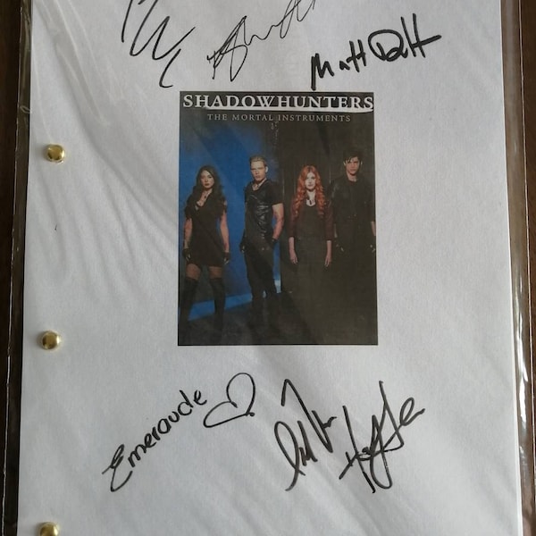 Shadowhunters TV Show Script Signatures Autograph Reprint Katherine ...