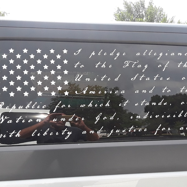 American Flag, Pledge of Allegiance, Pledge Sticker, Flag Decal ...