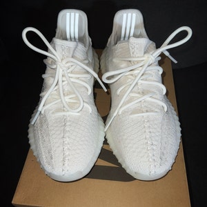 Yeezy triple hotsell white laces