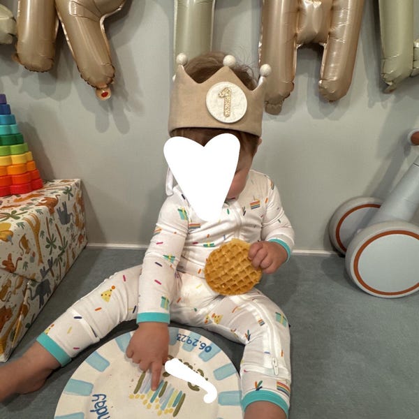 2x Baby Geburtstagskrone „Löwe“ – Niedlicher Partyhut Für Den 1. Geburtstag & Kinderfeiern