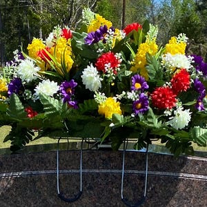 Floral Saddle Securing Aluminum Anchor for Headstones (saddle ...