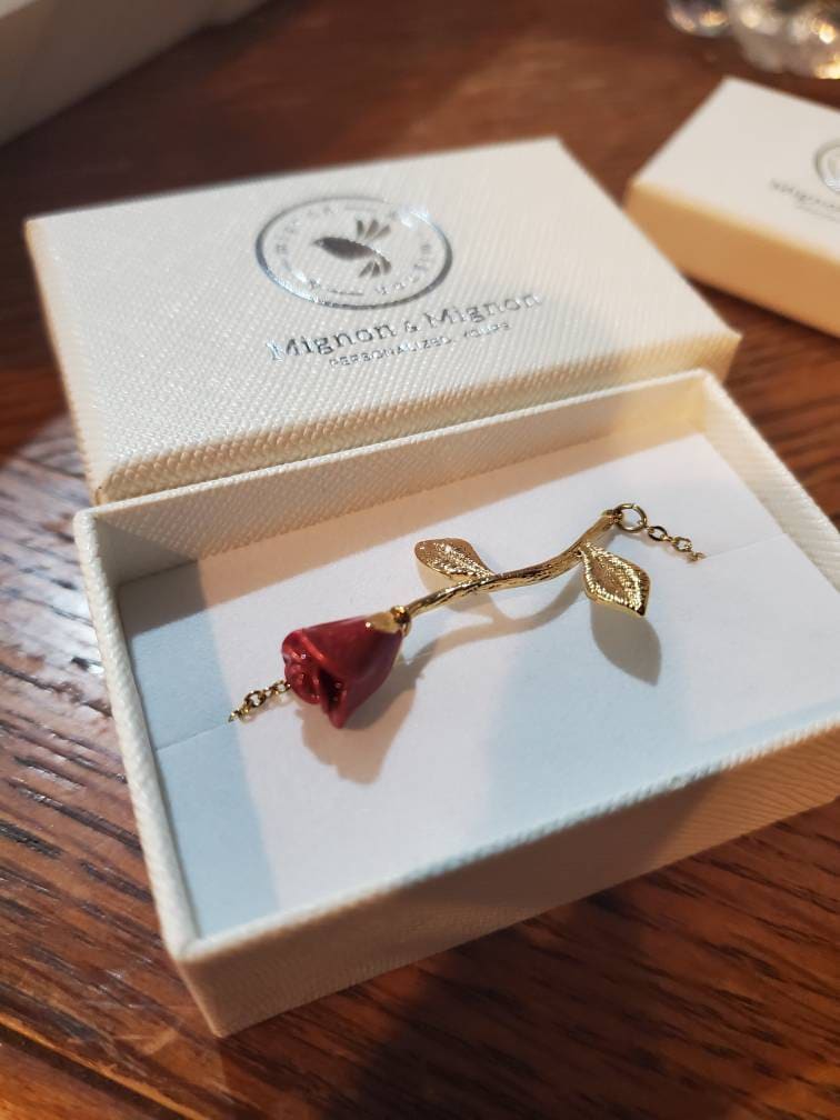 Rose Bracelet Gift for Her Beauty And The Beast Jewelry Personalized Flower Bracelet Initial Charm For BFF Bridesmaid Gift Mother&#39;s day gift