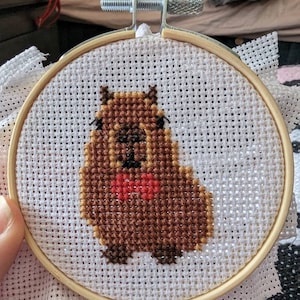 Capybara with friend & fruits cross stitch pattern PDF bundle 