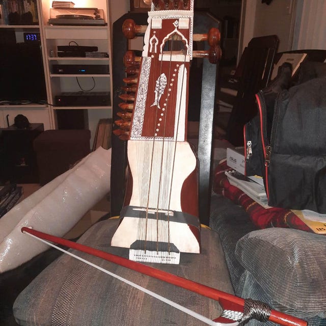 Set Archetti Per Sarangi Ellora, In Bronzo, Con Corde Incluse, Livello Professionale