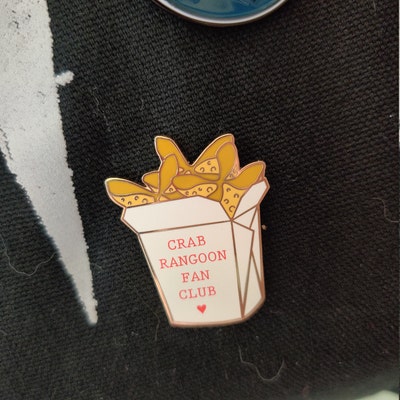Crab Rangoon Fan Club Enamel Pin - Etsy