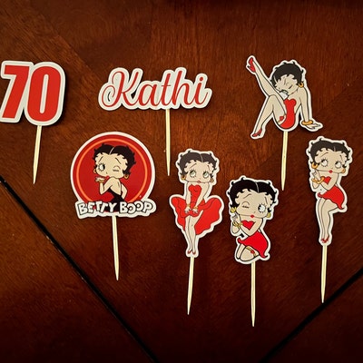 Betty Boop Cake Topper, Betty Boop Cupcake Toppers, Betty Boop, Betty ...