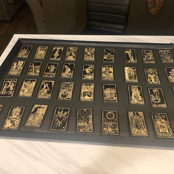 Black and Gold Tarot Deck, Rider Waite Style Tarot Cards With Gold Foil ...