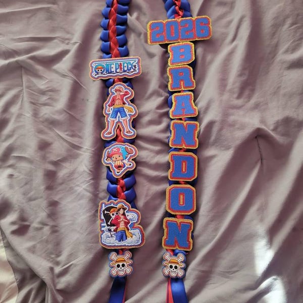One Piece Graduation Lei Luffy Ribbon Lei - Etsy