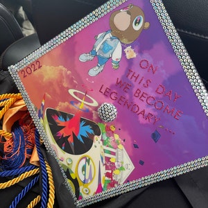 Kanye Graduation Decorated Grad Cap 