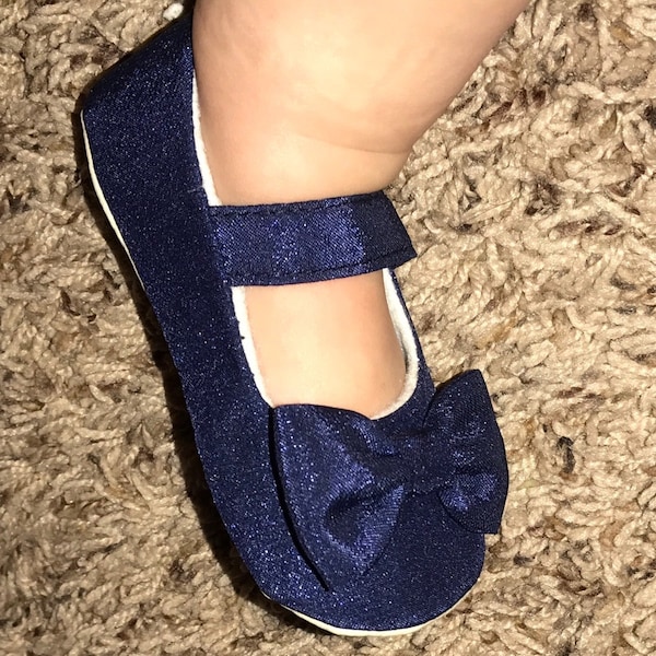 navy blue baby girl shoes