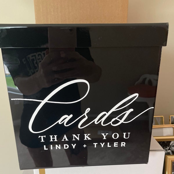 Custom Cards Vinyl Decal Sticker for Card Box DIY W. Couples Names ...