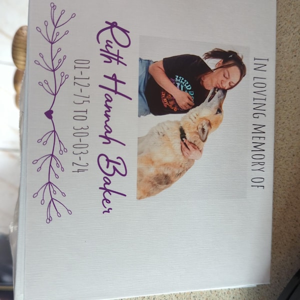 Frances Roxburgh Personalised Memorial Memory Photo Condolence Funeral Guest Book | Book ...
