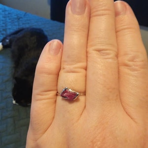Customer photo from Lori, Raw Ruby Ring in Yellow Gold