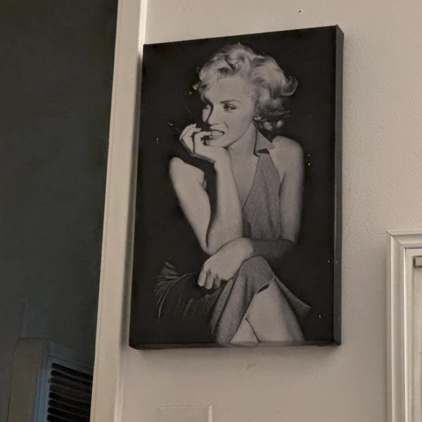Marilyn Monroe Poster Black and White Actress Model Singer Hand Made ...