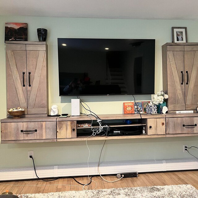 Floating tv stand farmhouse deals