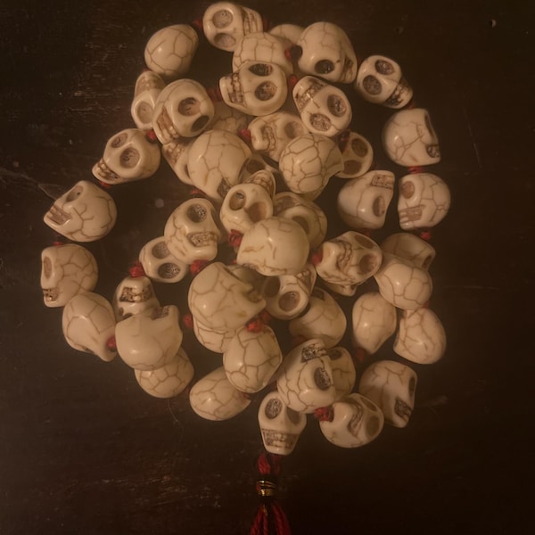 Déesse KALI Nar Mund + 5 Mukhi Rudraksha Mala ROSAIRE