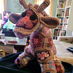Jedi the Curious Giraffe African Flower Crochet Pattern - Etsy Canada