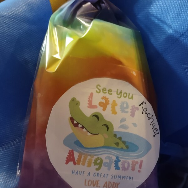 Editable Last Day of School Tag End of Year Friends Gift Tags Alligator ...