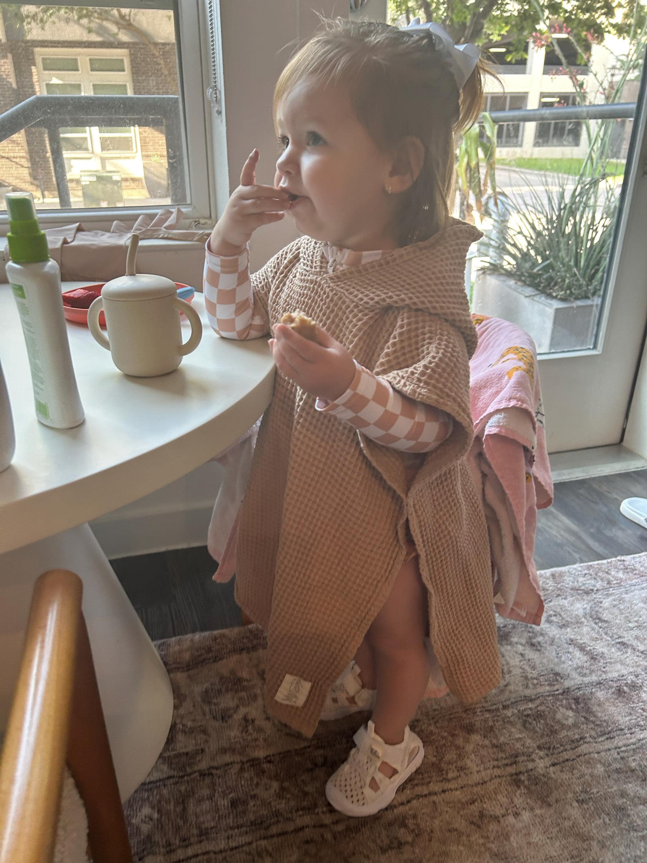 Hooded Towel with Custom Embroidery - Waffle Beach Towel Poncho - Hooded Coverup - kids swimsuit coverup - 100% organic cotton