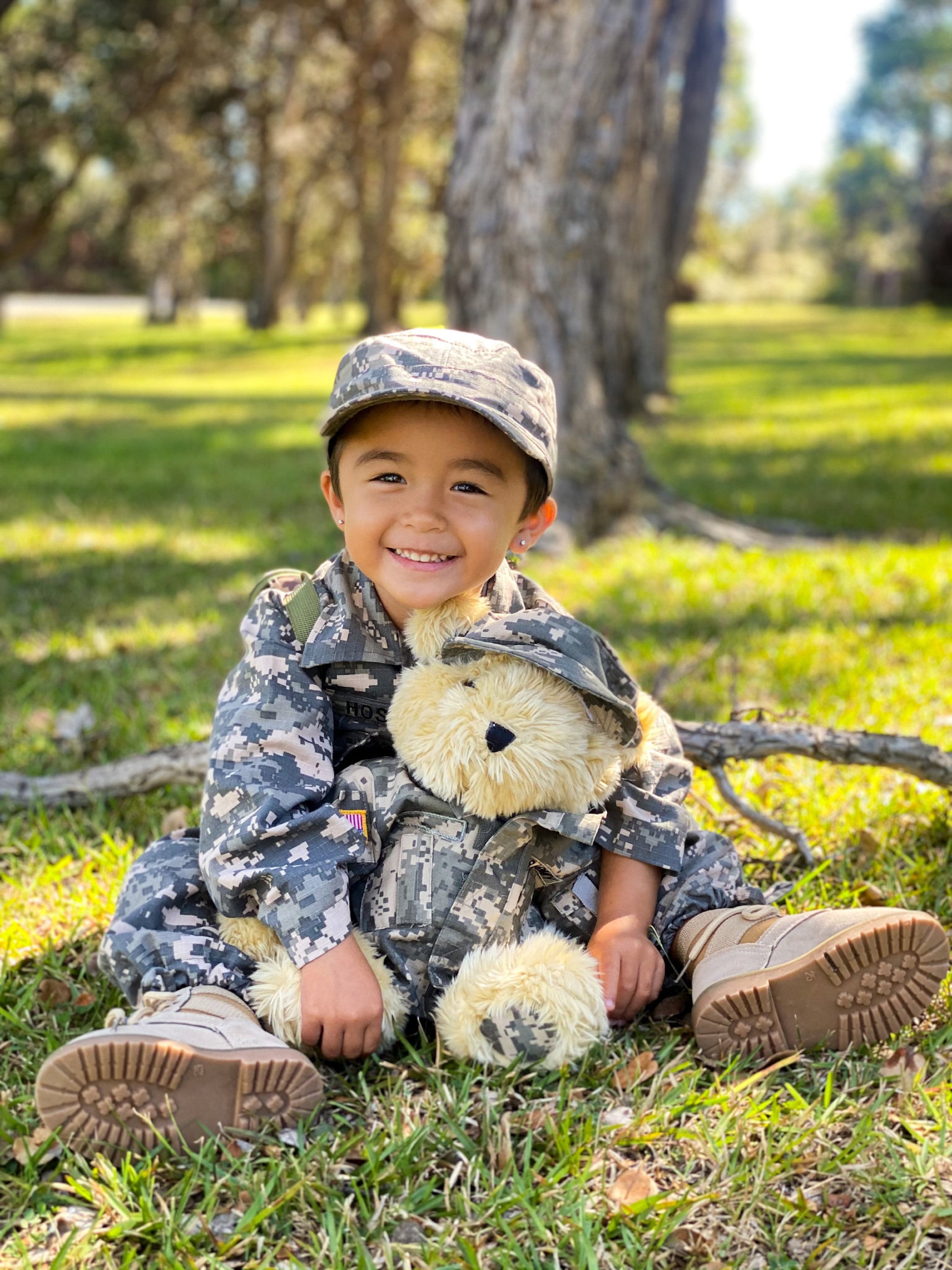 Kid&#39;s Army Costume | Authentically PERSONALIZED | FREE Camo Hat | Kid&#39;s Camo Costume | Kid&#39;s Birthday gift | Kid&#39;s Christmas Present