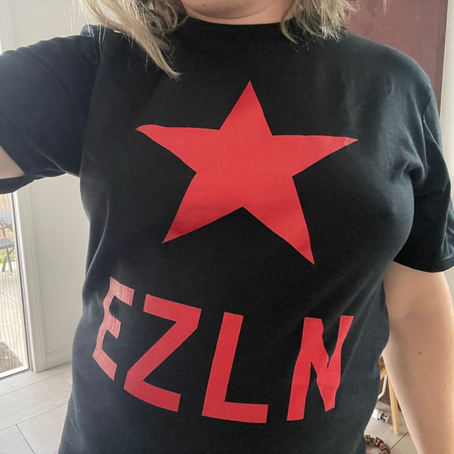 T-shirt EZLN Zapatista étoile Zapata - Taille Unique, Unisexe, Neuf Avec étiquettes, Style Engagé