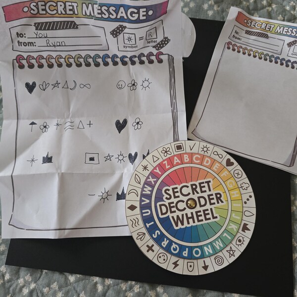Secret Decoder Wheel | Printable Escape Room | Cipher Wheel PNG ...