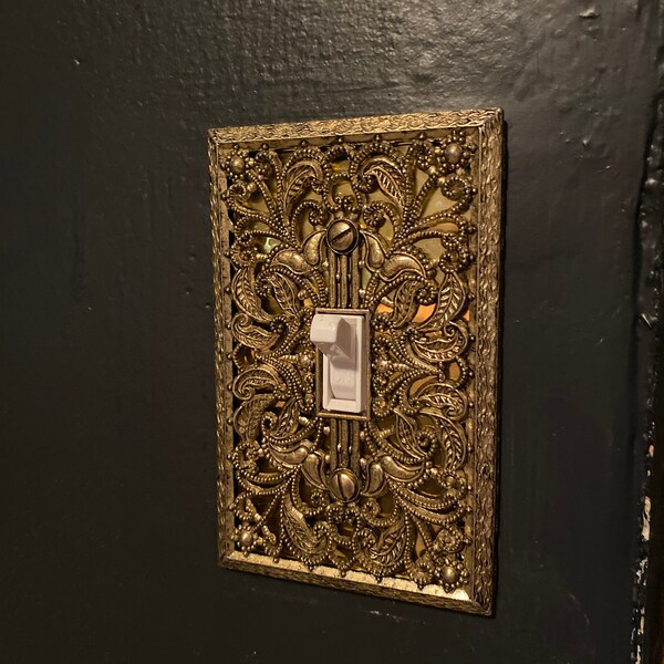 Gold Filigree Double Toggle Switch Plate, Regency Switch Plate - Etsy