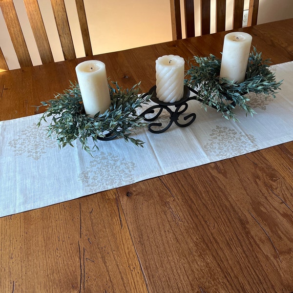 CANDLE RING!! Farmhouse/french Country Style, Greenery Candle Ring 3in ...