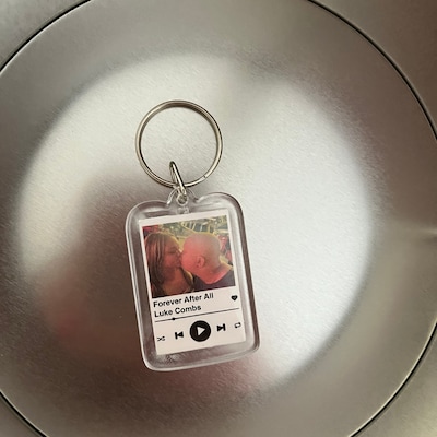 Custom Album Keychain Custom Song Keychain Spotify - Etsy