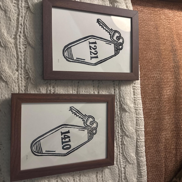 Room Key Printable Custom Hotel Room Key Linocut Set | Heated Rivalry Block Print Art | Shane ...